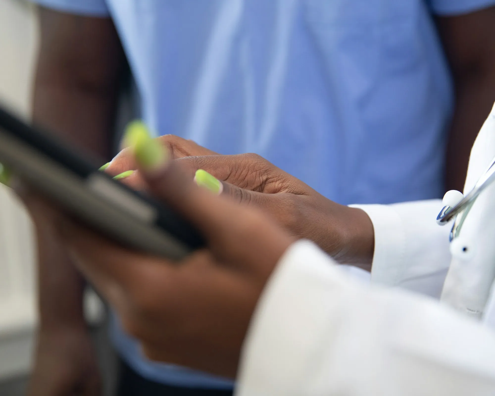 Patient searching for local medical practice on a smartphone